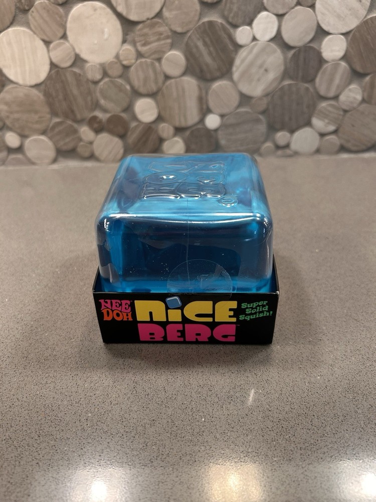 NeeDoh Nice Berg Blue XL Giant Niceberg Solid Squish Cube Ice Block - IN HAND