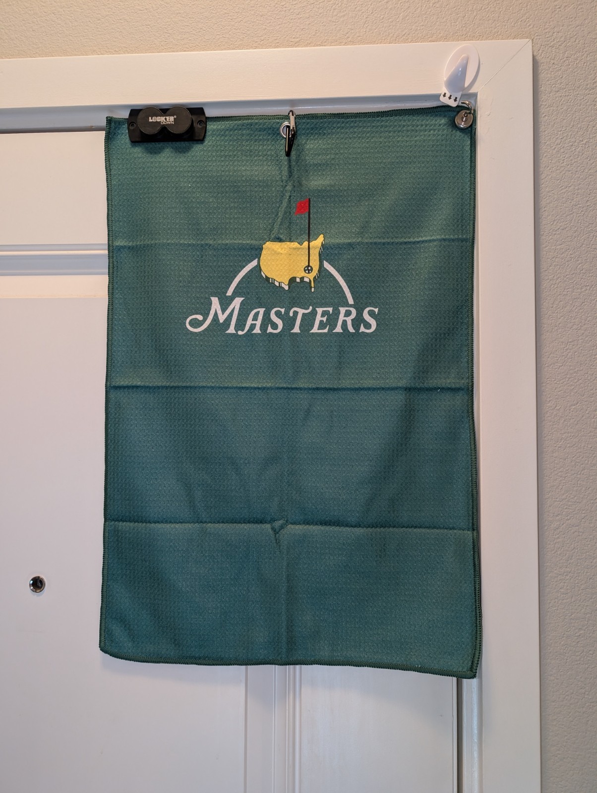 Masters Sweat Towel Travel With Clip 16" x 24" Golf #211 Augusta Georgia Green