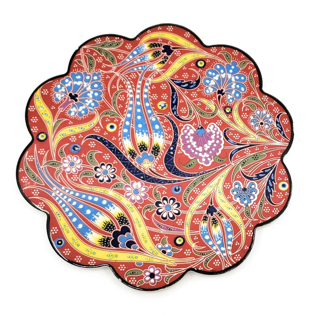 Handmade Turkish Ceramic Pottery Star-Shape Tile Trivet