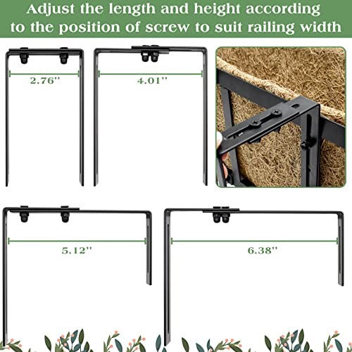 Railing Planter Boxes, 24 Inch Window Flower Box 24 Inch - 2 Pack Rectangular
