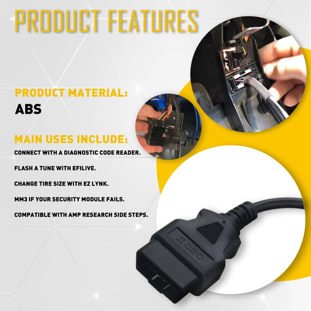 Gateway Security Module Bypass Cable For OBD2 Dodge Ram 1500 2019 2018 2020
