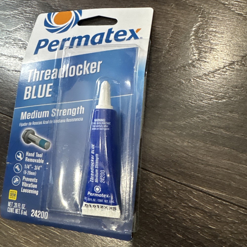 Permatex 24200 Blue Threadlocker Medium Strength Removable 6ml