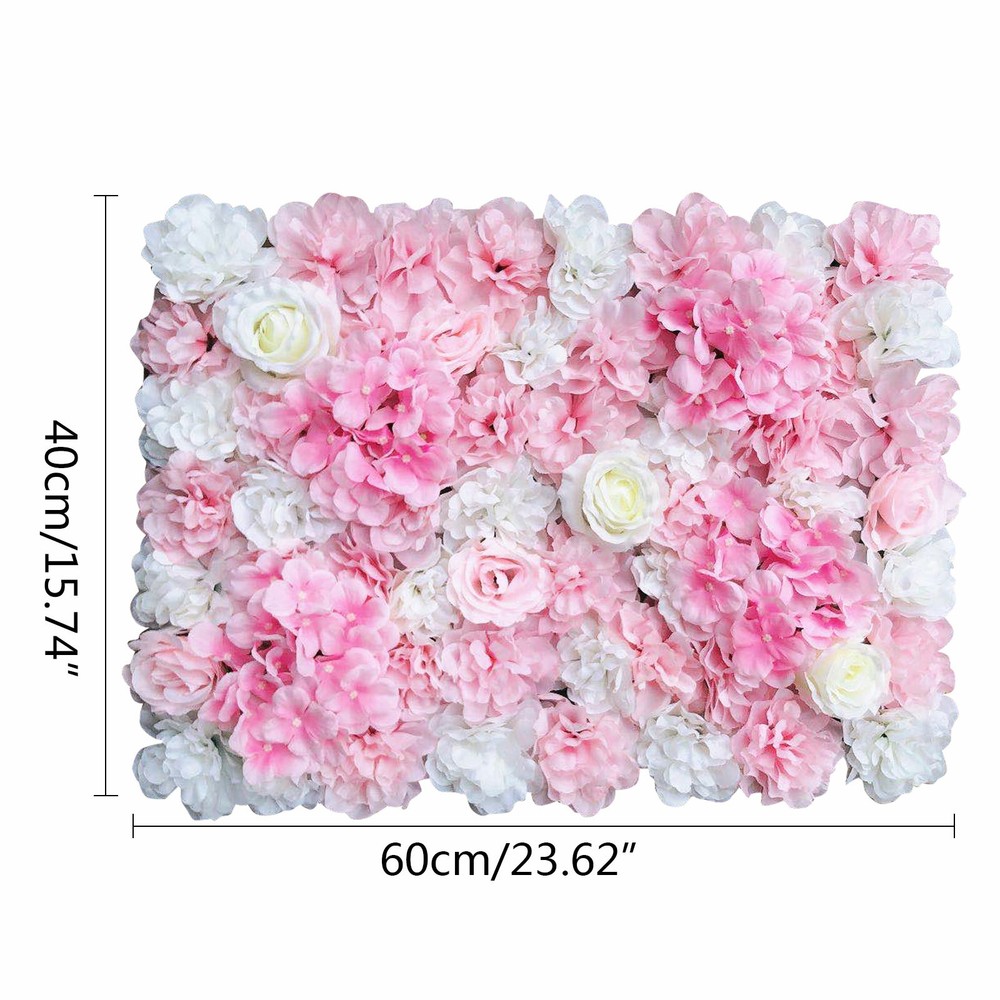 12PCS Artificial Flower Wall Panel Artificial Flower Wall Floral Backdrop Decor
