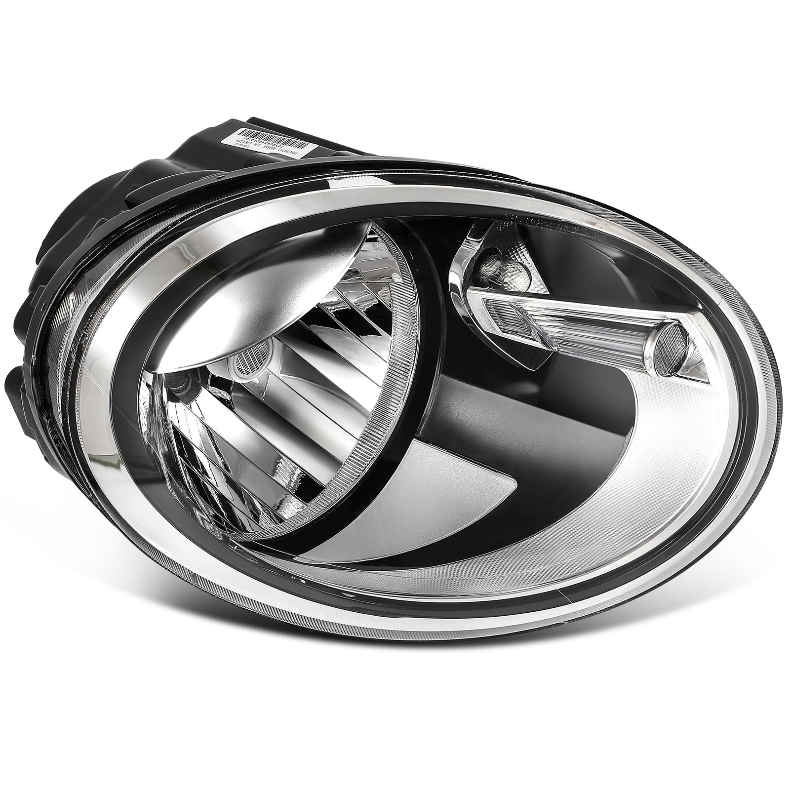 Headlight Assembly Fit for Volkswagen BEETLE 2012-2019 Chrome Housing Clear Lens