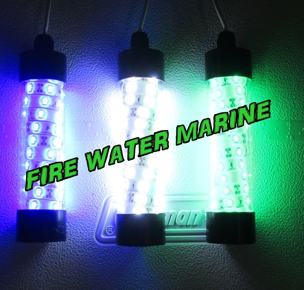 12v White Green Blue Led Underwater Submersible Night Fishing Light crappie Ice