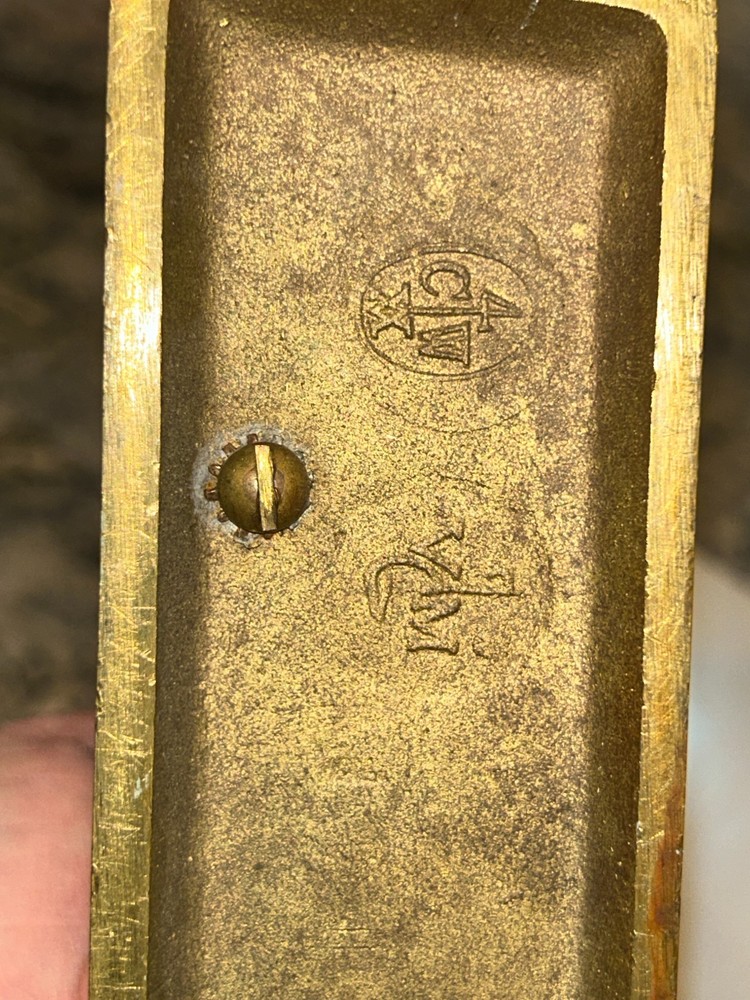 Vintage Solid brass Figural Doorstop, Walking Man, 8.5"H