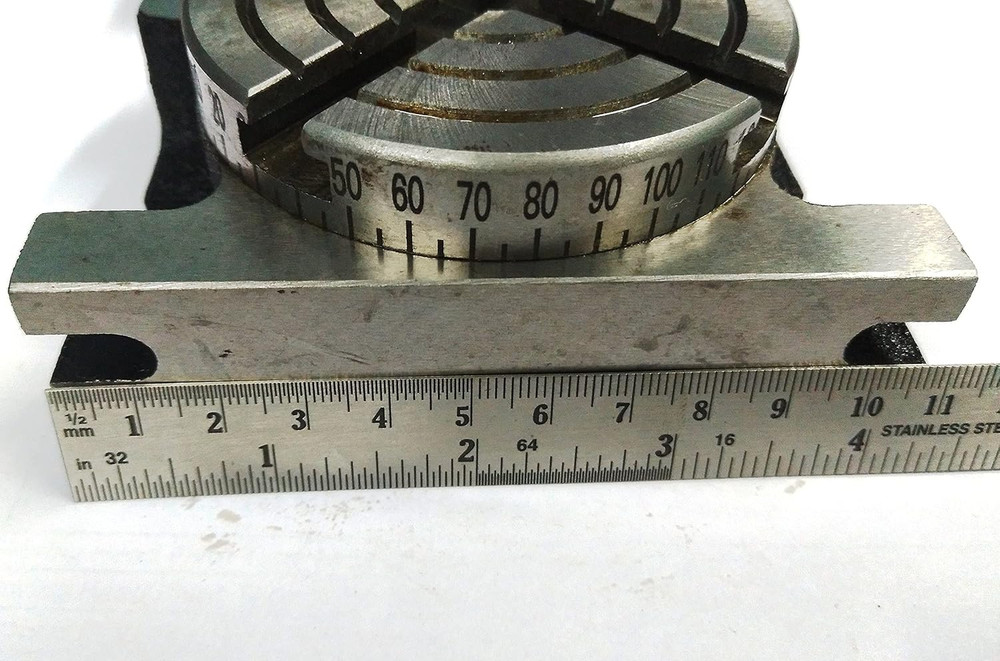 Rotary Table 3" Inch - 75Mm Horizontal & Vertical Model- Milling Machine 4 Slots