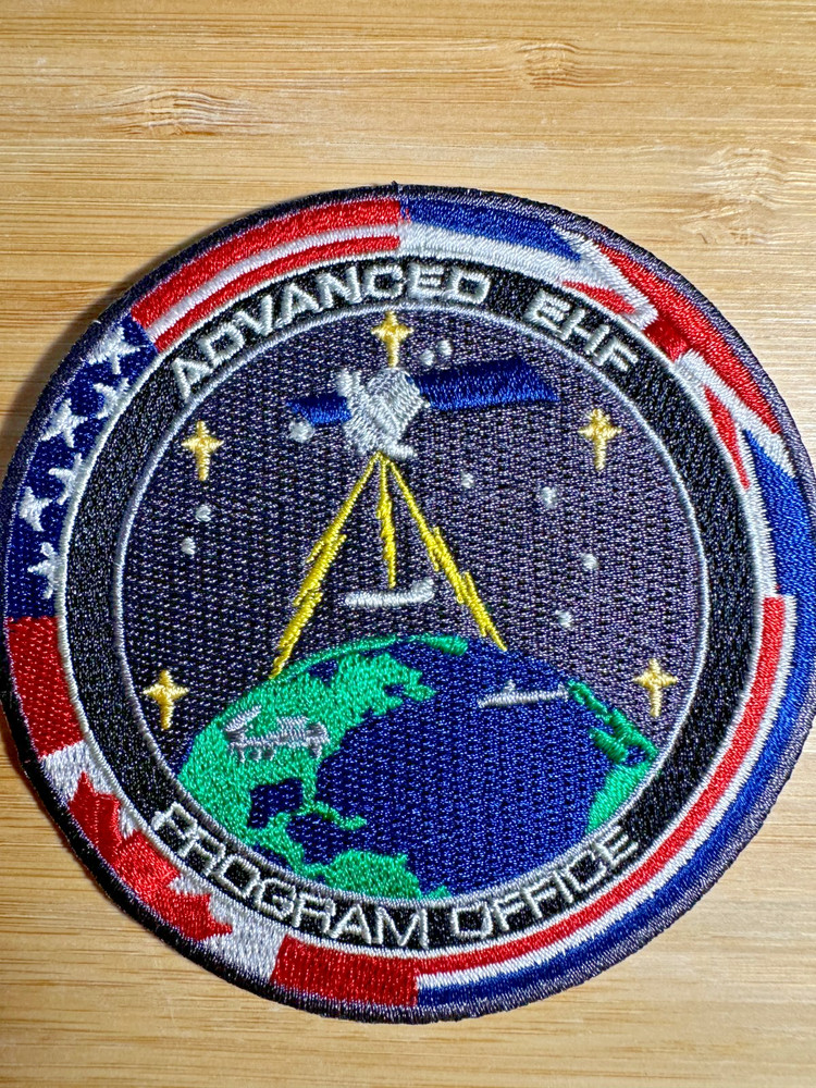 Advanced EHF Program Office Patch Military Satellite 🇺🇸🇨🇦🇬🇧 Authentic Rare