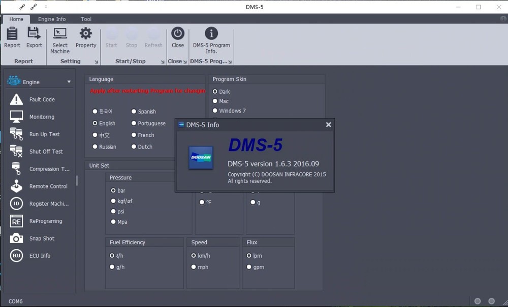Diagnostic Tool UVIM Interface Forklift Excavator Scanner Kit for Doosan Engine