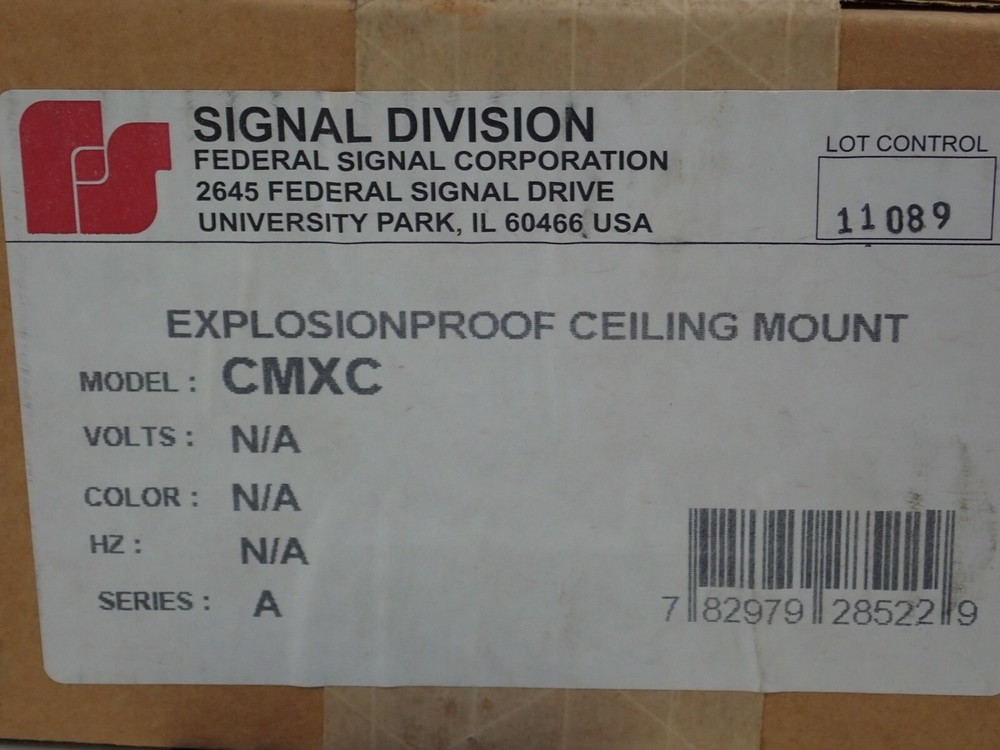 FEDERAL SIGNAL CMXC EXPLOSION PROOF CEILING MOUNT NEW