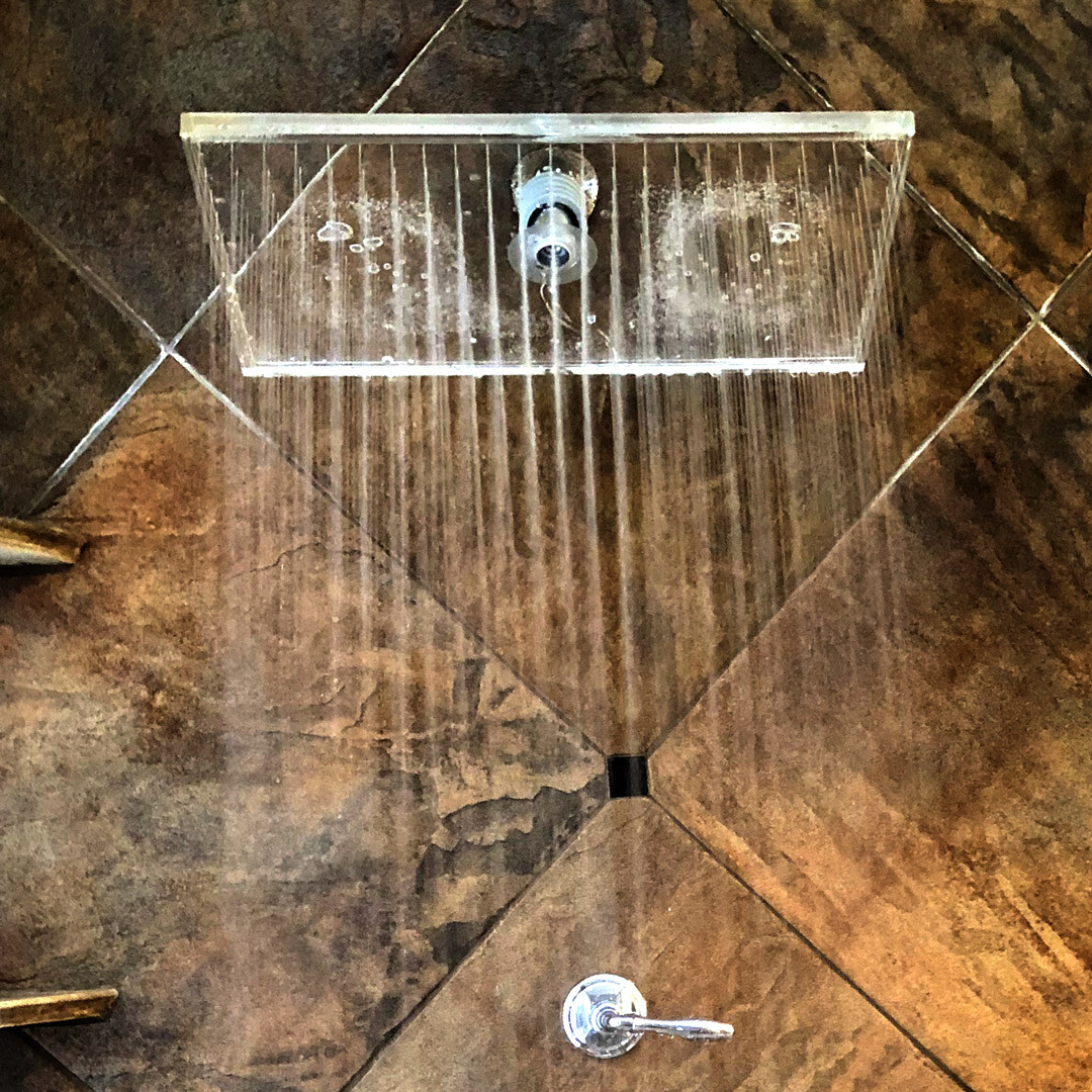 Large Crystal Clear Shower Head - Luxury Firm Pressure Rainfall Showerhead - NEW