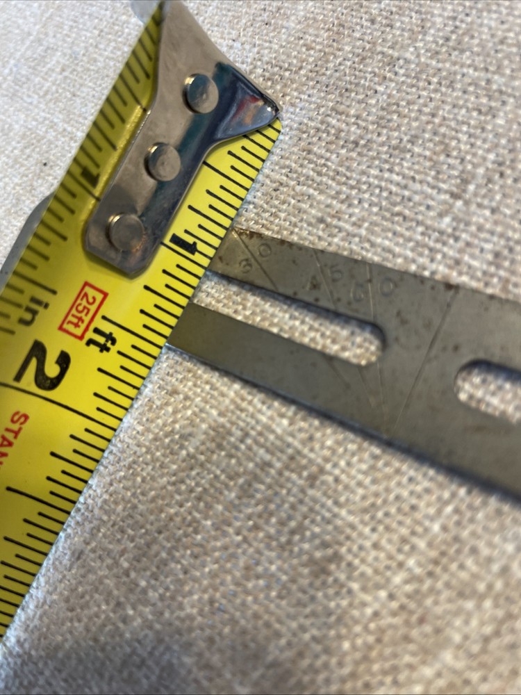 Vintage Bevel Ruler Part, Make Unknown Unmarked