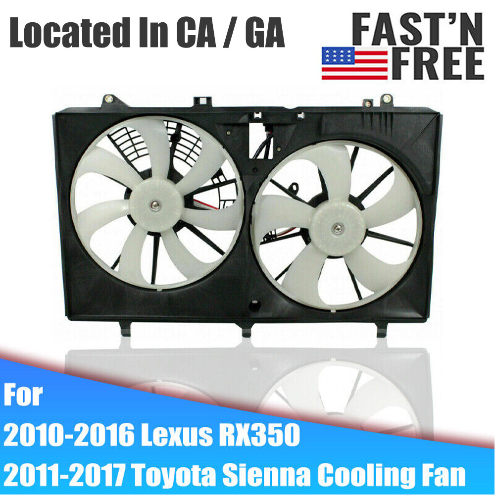 2011-2017 Toyota Sienna 3.5L A/C Radiator Cooling Fan For 2010-2016 Lexus RX350