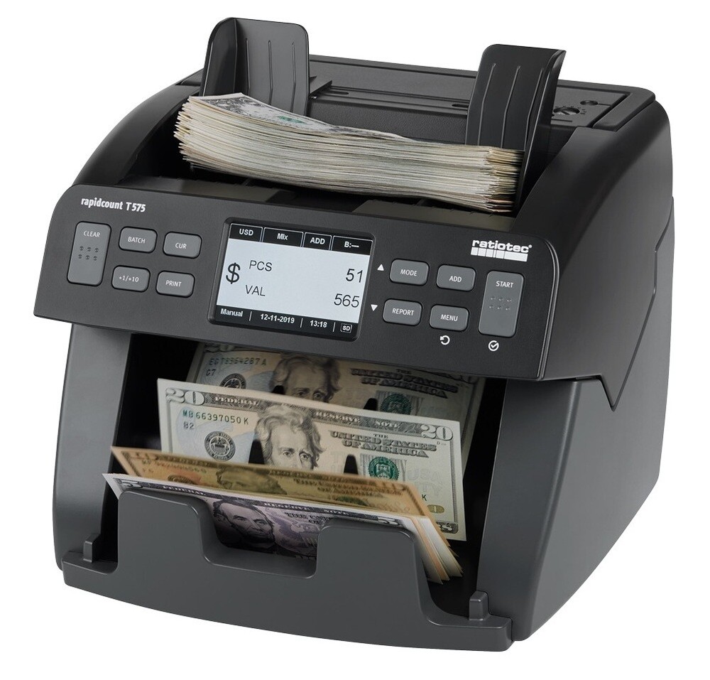 Ratiotec Rapidcount T 575 Mixed-Denomination Bill Counter