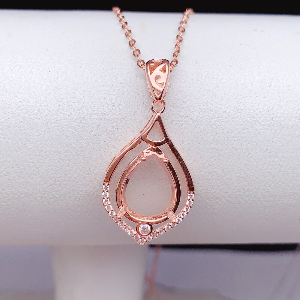 Silver 925 pendant empty setting, DIY blank setting YD04