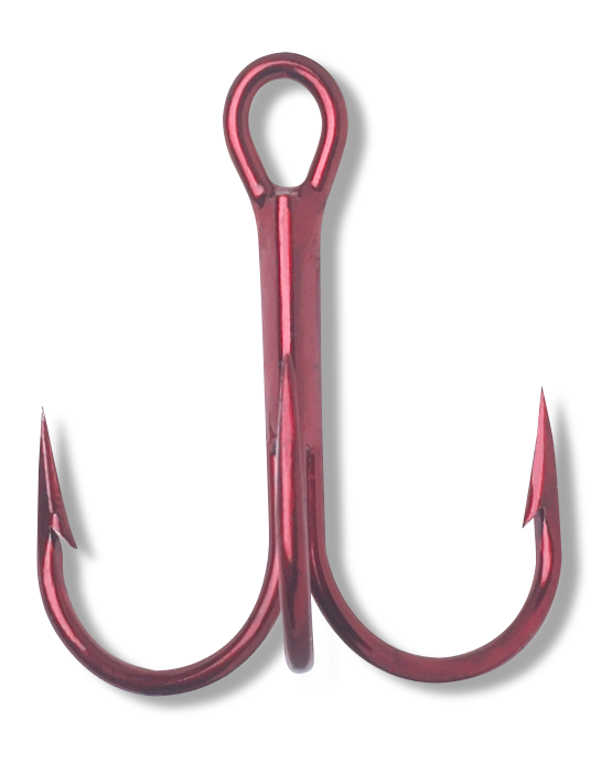 1000 GT 9650 9650TR Red Extra Strong Treble Fish Fishing Hooks Size 8