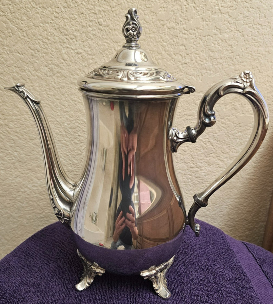 WM WILLIAM ROGERS SILVER PLATE COFFEE PITCHER MARKED 501