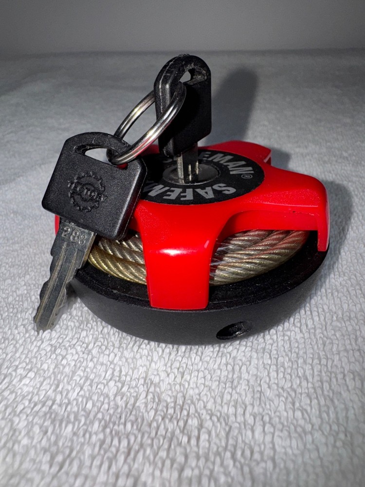 Safeman Roll-up Cable Lock with 2 Keys Bicycle Ski Personal Items Security