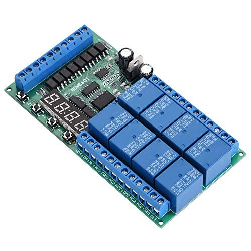 DC 12V 8CH LED Multifunction Digital Delay Time Cycle Timing Relay Switch