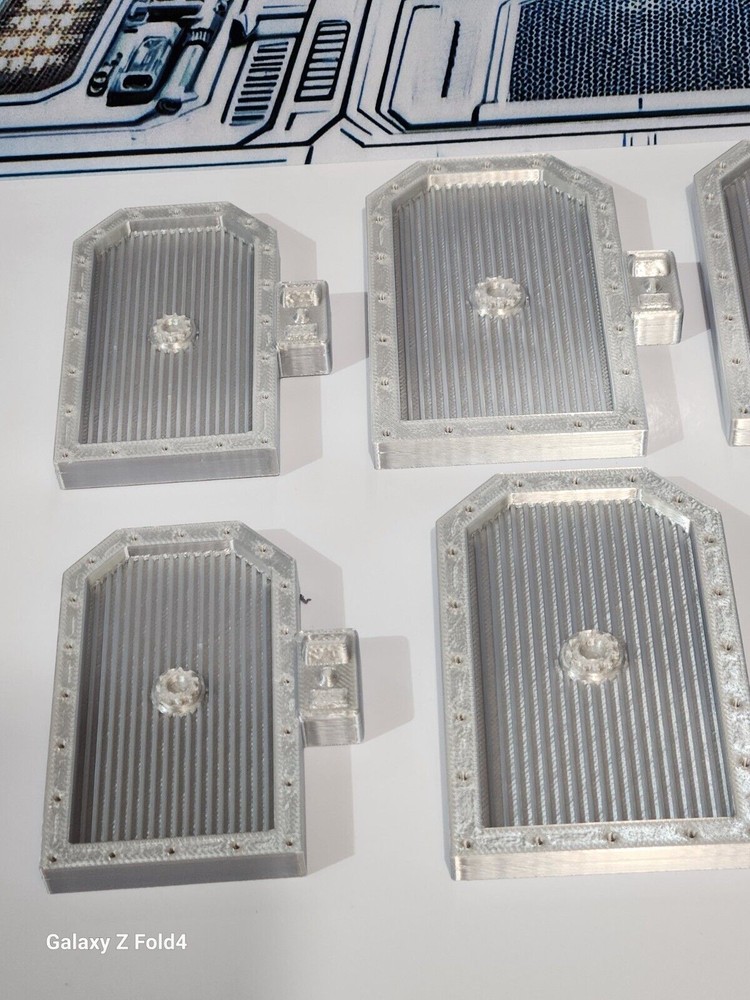 28mm Sci-Fi Greebles Doors Kitbash Set 8 pcs Cyberpunk Control Panels