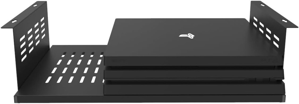 JINGCHENGMEI Under Desk Computer Mount for Small Form Factor SFF Black