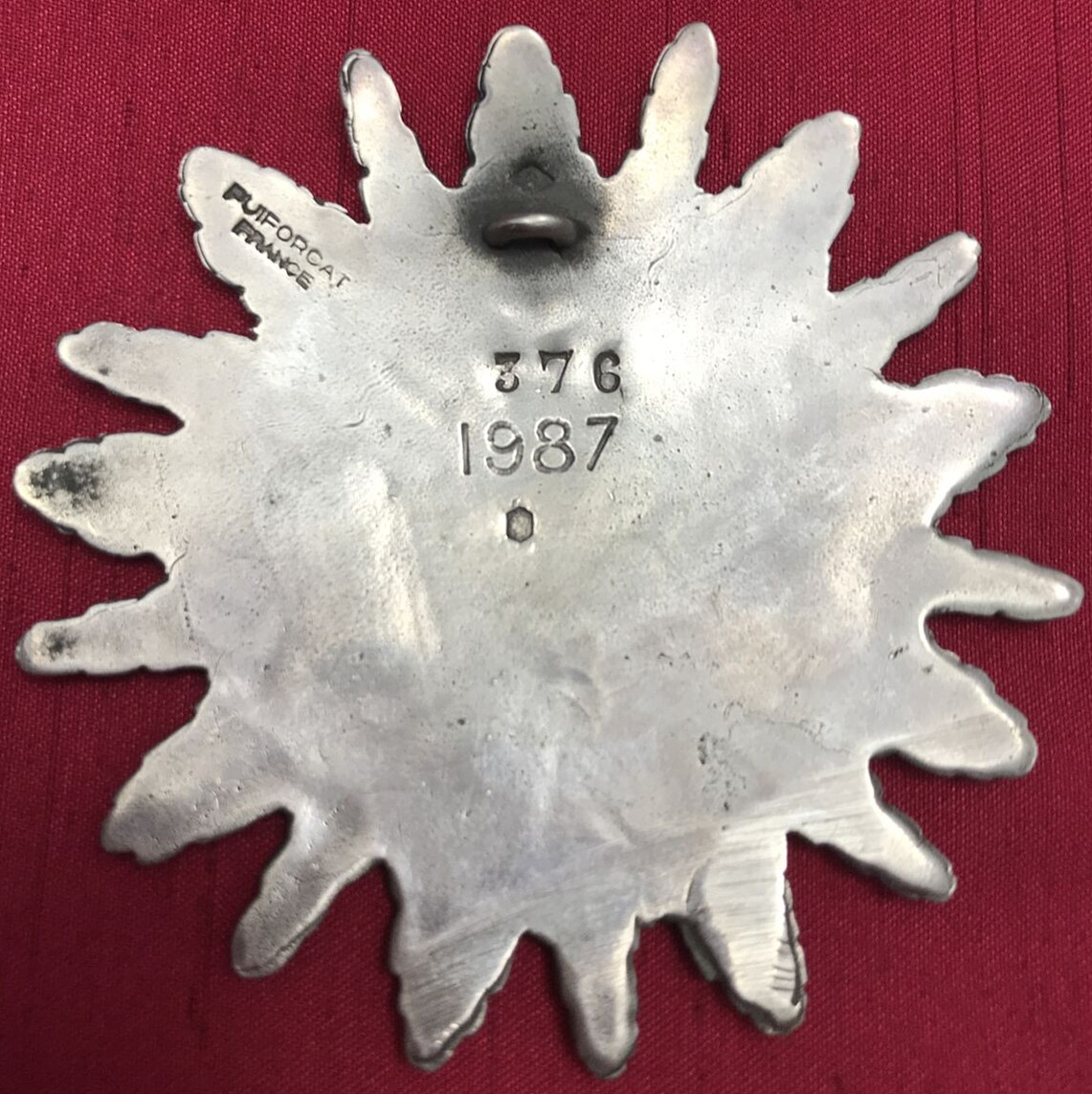 1987 PUIFORCAT FRANCE Sterling Silver 2.75" SNOWFLAKE ORNAMENT