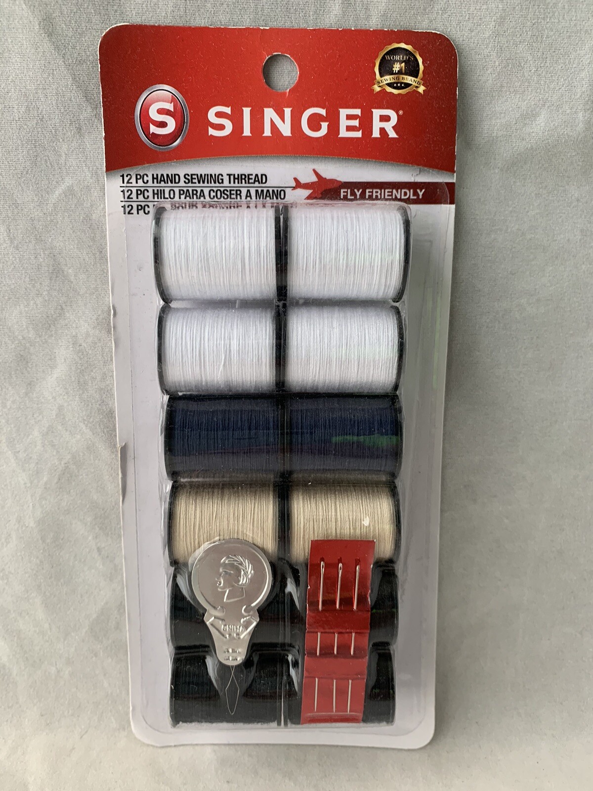 Singer 12 PC Hand Sewing Thread Needles & Threader Travel Kit              A51-1
