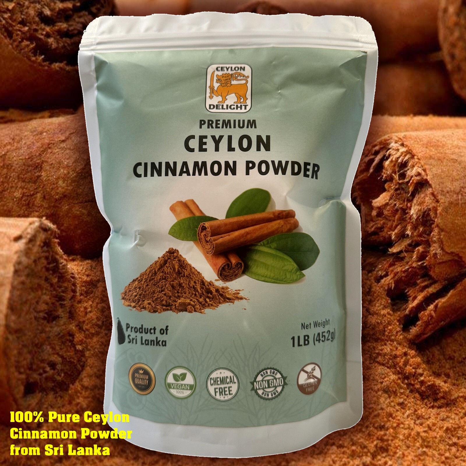 Premium Ceylon Cinnamon Powder, 32 Oz (2-lb)