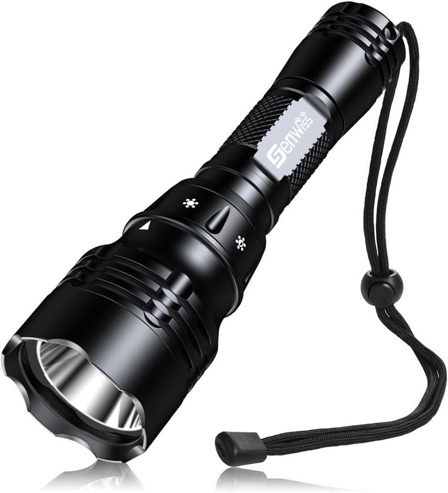 Professional Diving Flashlight - 2000 Lumen Waterproof LED with 5 Light Modes