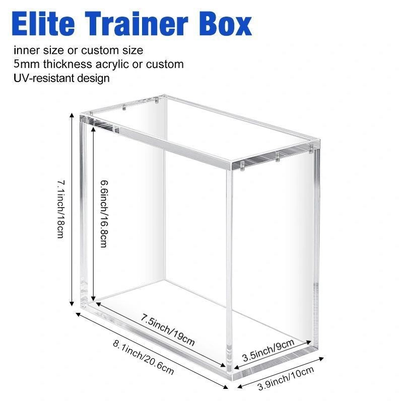 Elite Trainer Box Acrylic Case Extra Thick ETB Protector POKEMON Magnetic Lid