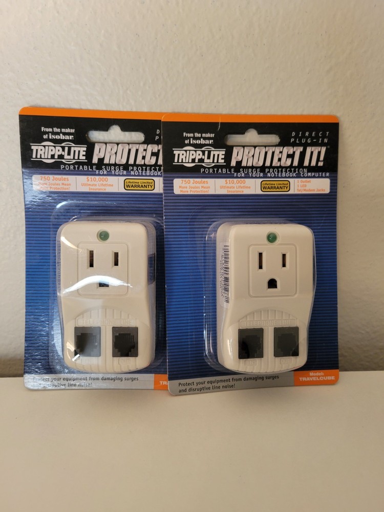 2 Tripp-lite Portable Surge Protector For Notebook Computer