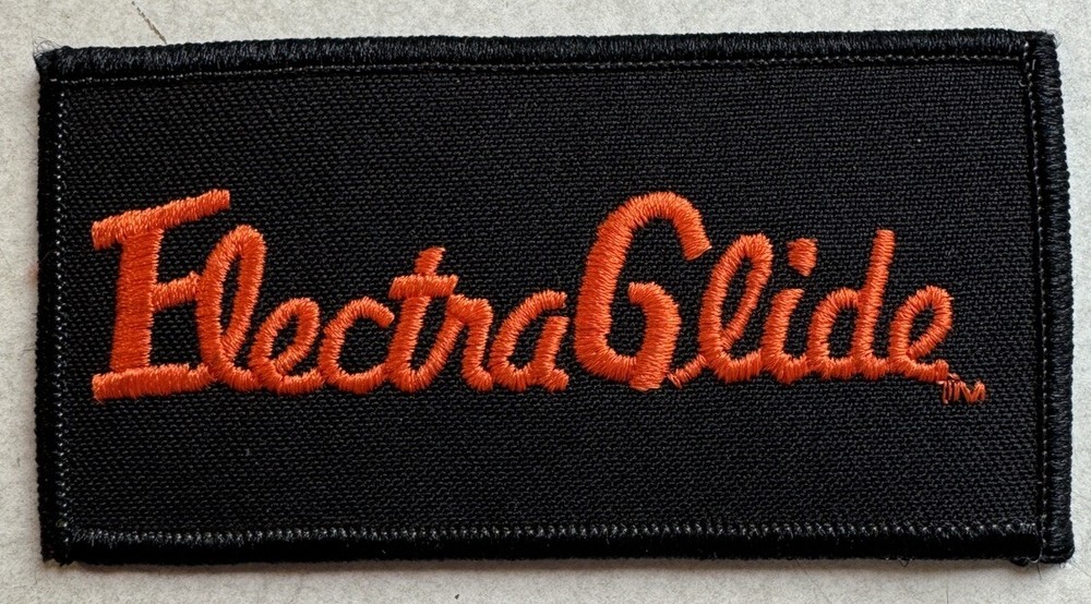 NEW VTG HARLEY-DAVIDSON Electra Glide Patch Rectangle Touring 4" 1980s Panhead
