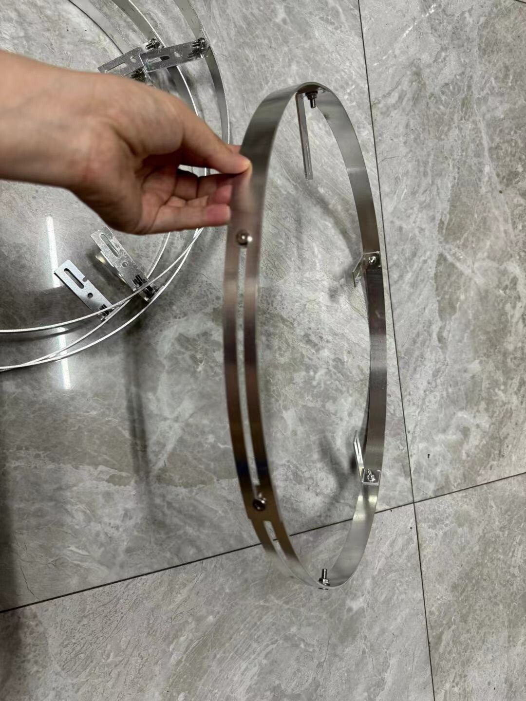 4PCS 15.5" Adjustable Aluminum Metal Rings + L Bracket for Wheel Rings lights