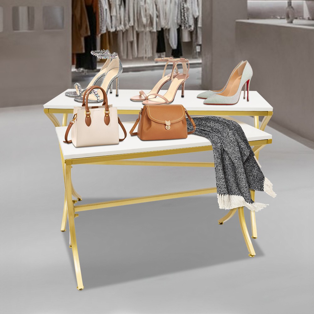 2pcs Handbag Display Stands, Display Riser Shelves, Modern Nesting Tables US!