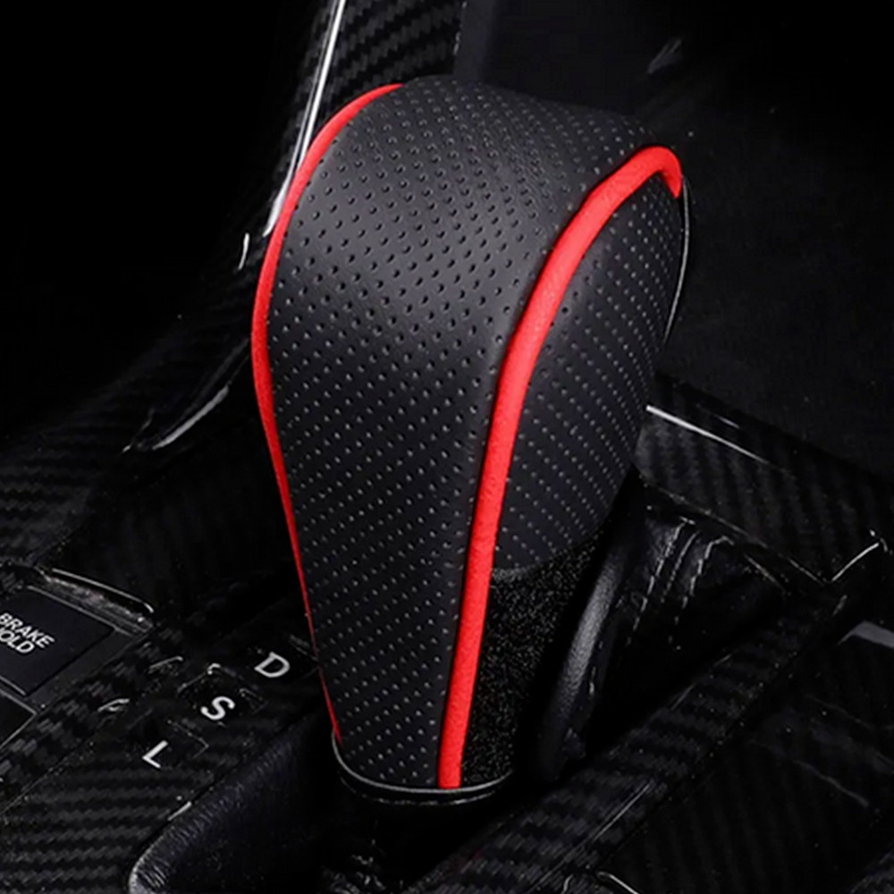 Car Shift Knob Covers Gear Shift Leather Gear Sleeve Protector Auto Accessories