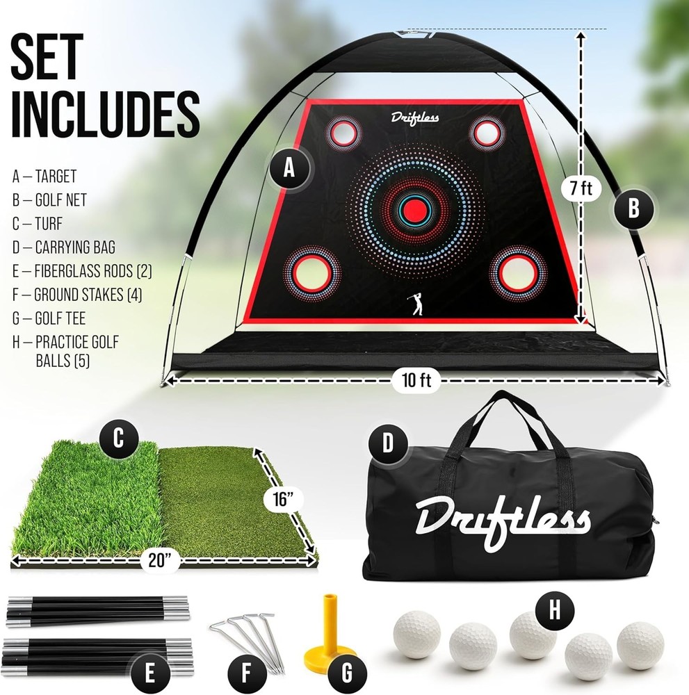 golf net with impact screen