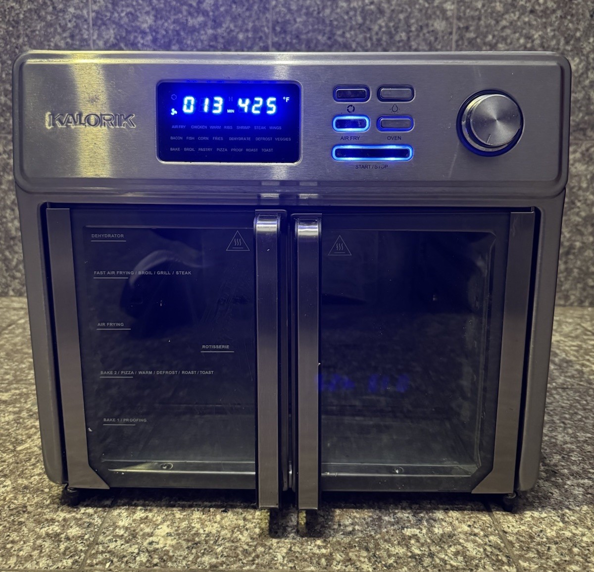 Kalorik MAXX Digital Air Fryer Toaster Oven 26Qt 10-in-1 Countertop French Door