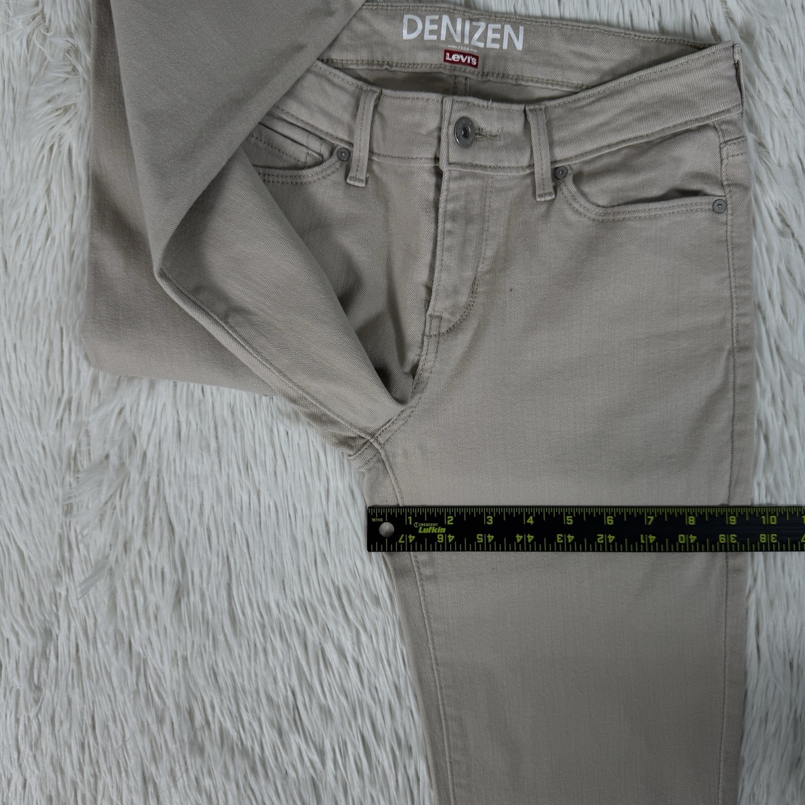 Denizen From Levi's Tan Mid-Rise Cuffed Capri Denim Jeans Women's Size 2