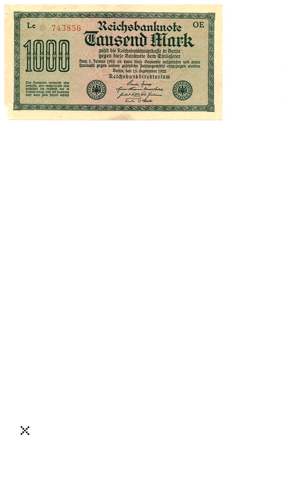 GERMAN 1000 MARKS BANKNOTE 1922