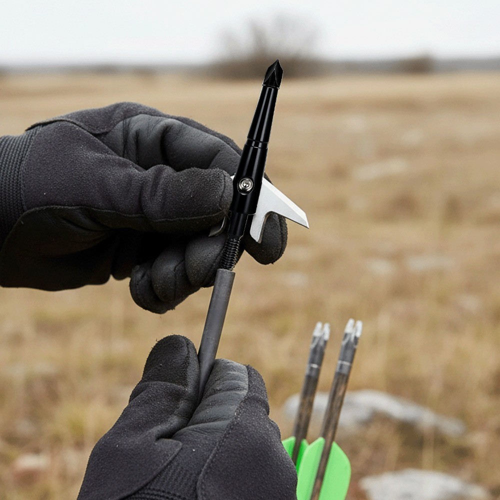 Archery Broadheads 100 Grain Fixed Blades for Traditional Bow and Compound Bow