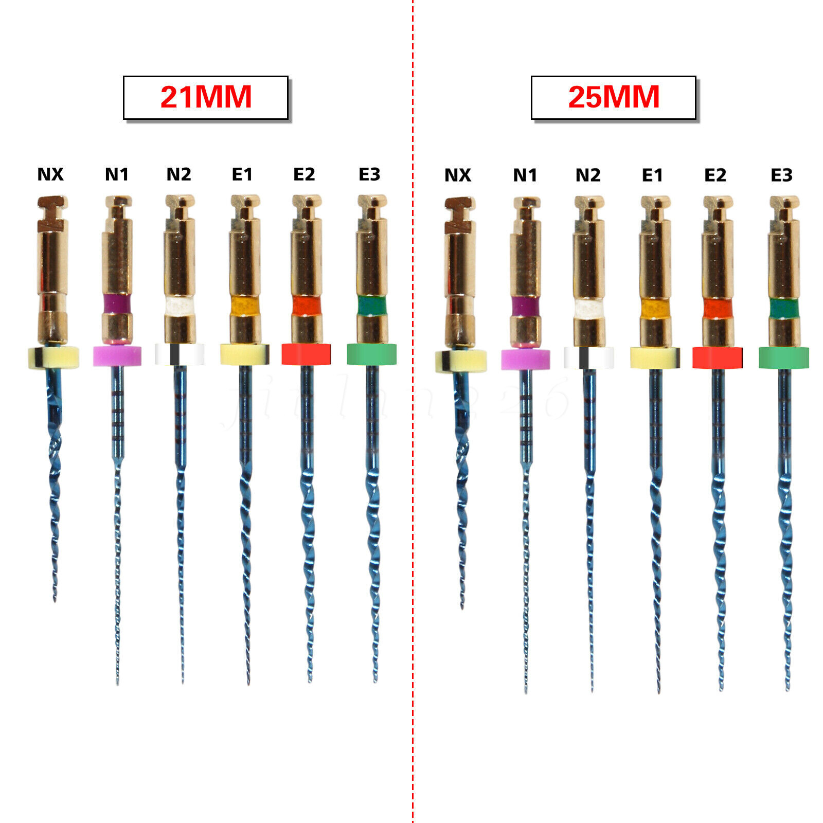 Endo Rotary Files SX-F3 X-Pro Gold Taper Files X3 Pro Gold Niti Files 21/25/31mm