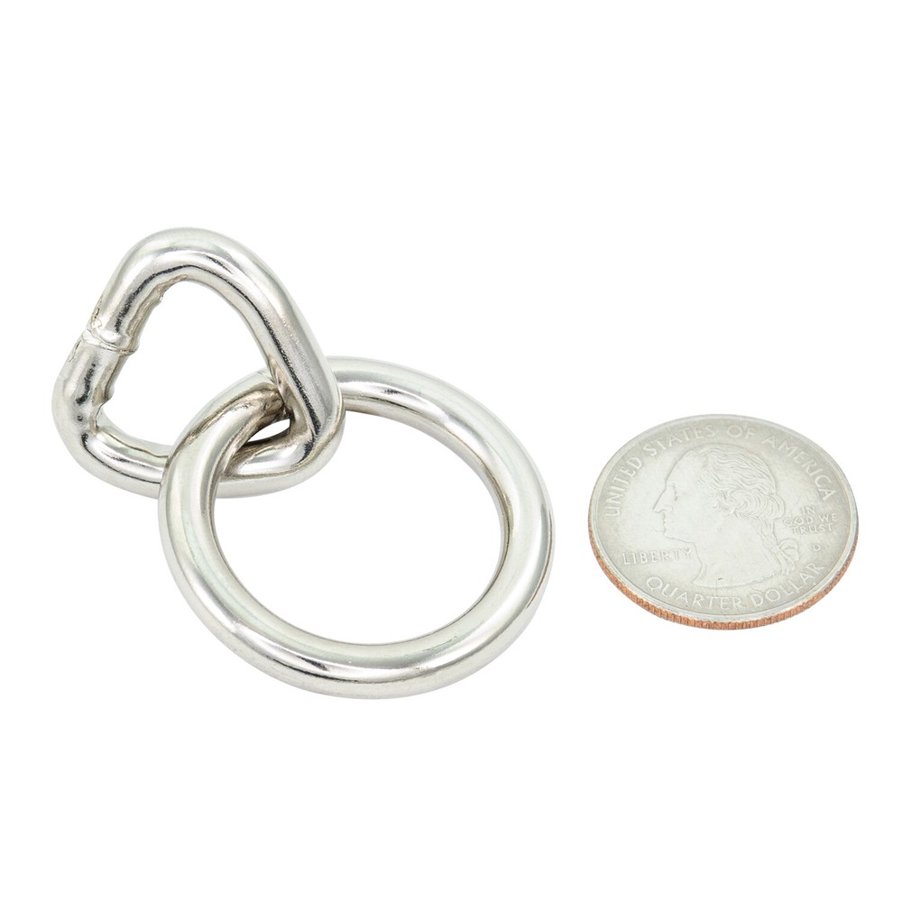 Medium 35mm Size Silver Bondage Rings - single ring - StudsAndSpikes