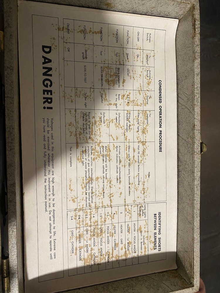 Heathkit Cathode Ray Tube checker Model CC-1