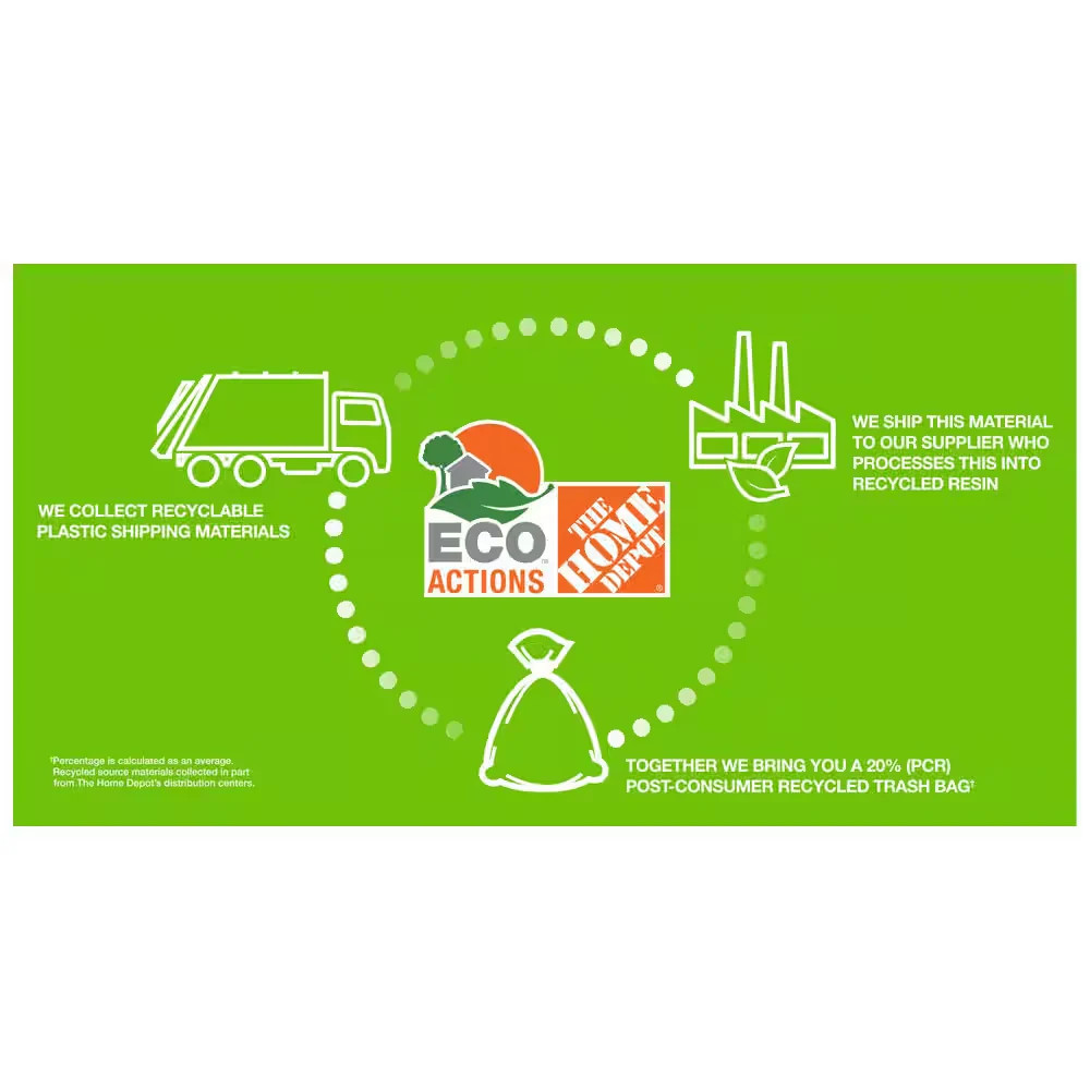 13 Gallon Fresh Scent Tall Kitchen Trash Bags with Drawstring, 200-Count