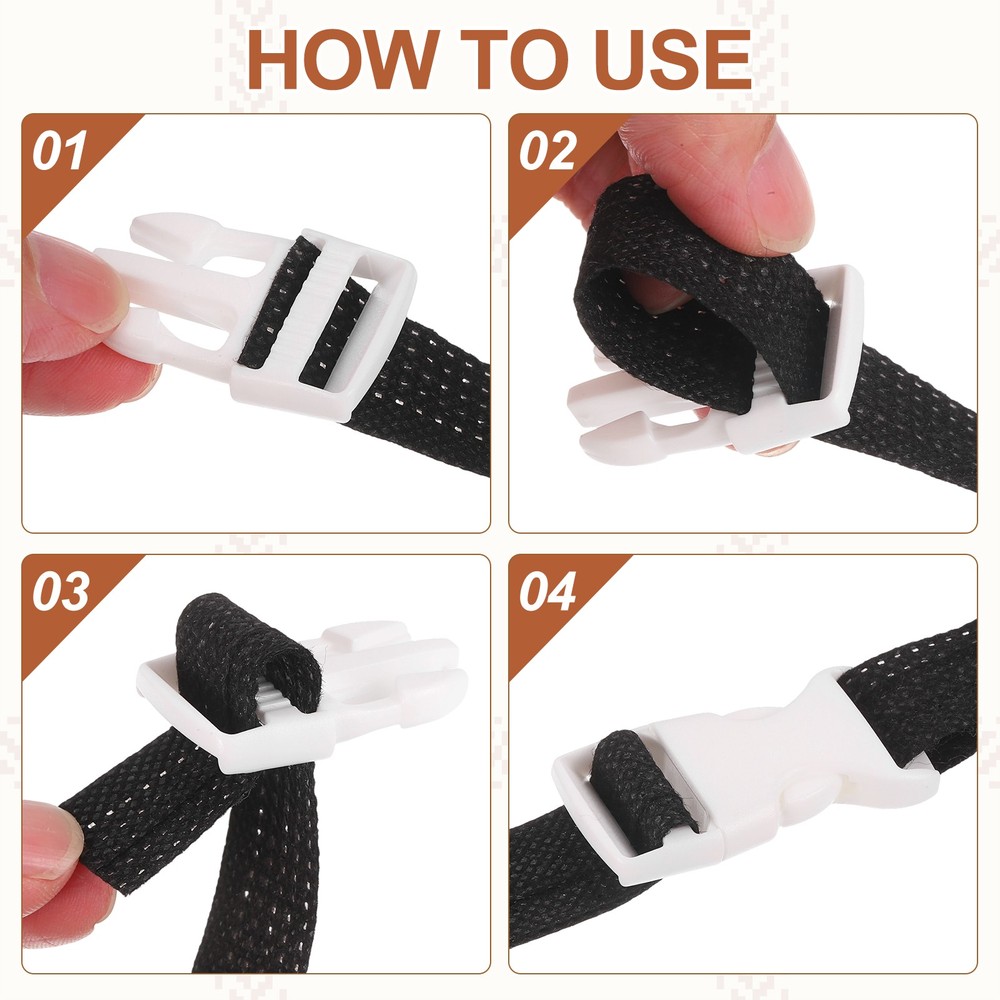 4 Pack Quick Side Release Buckle, 0.8" Plastic Buckle Clip, Light Blue