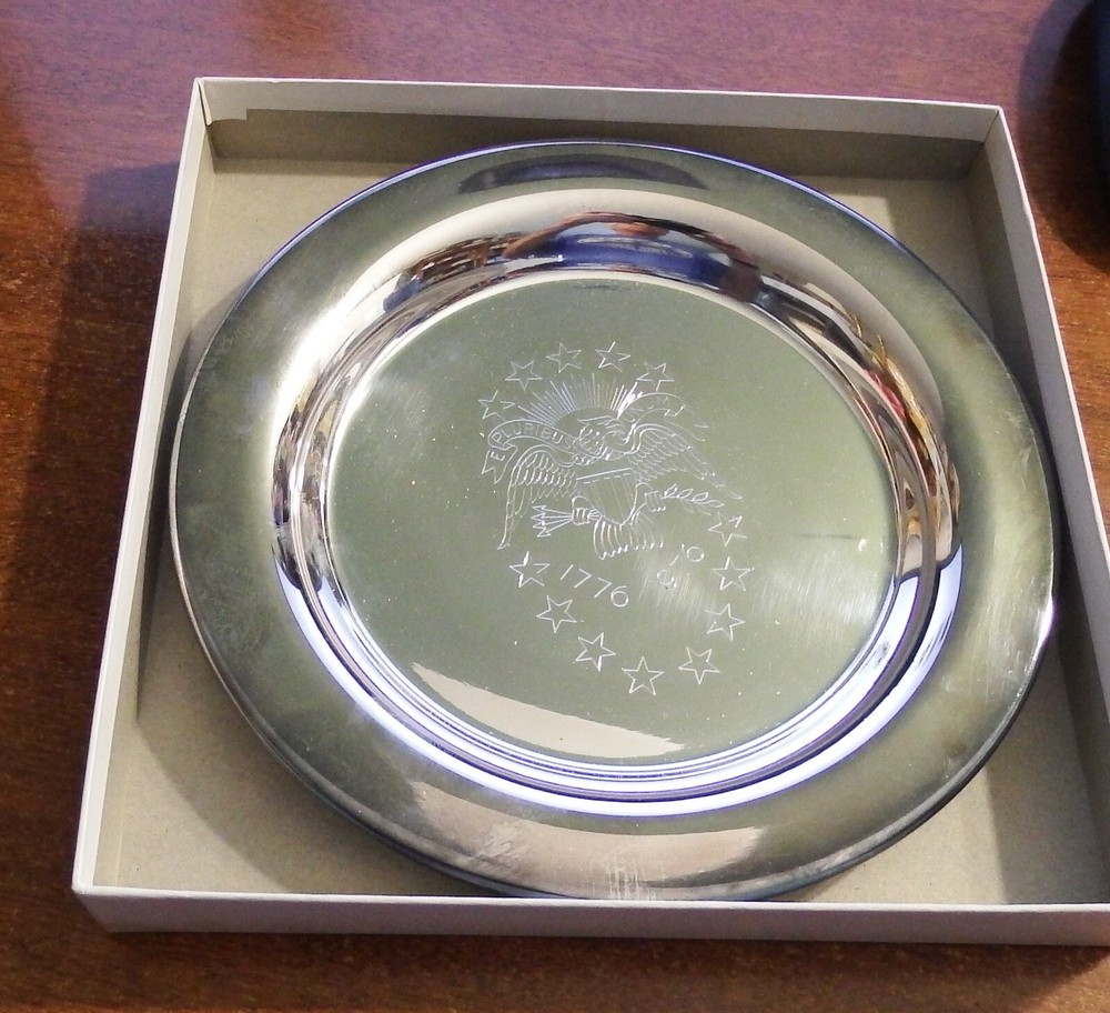 7 1/2" Silverplate Bicentennial Plate w/box