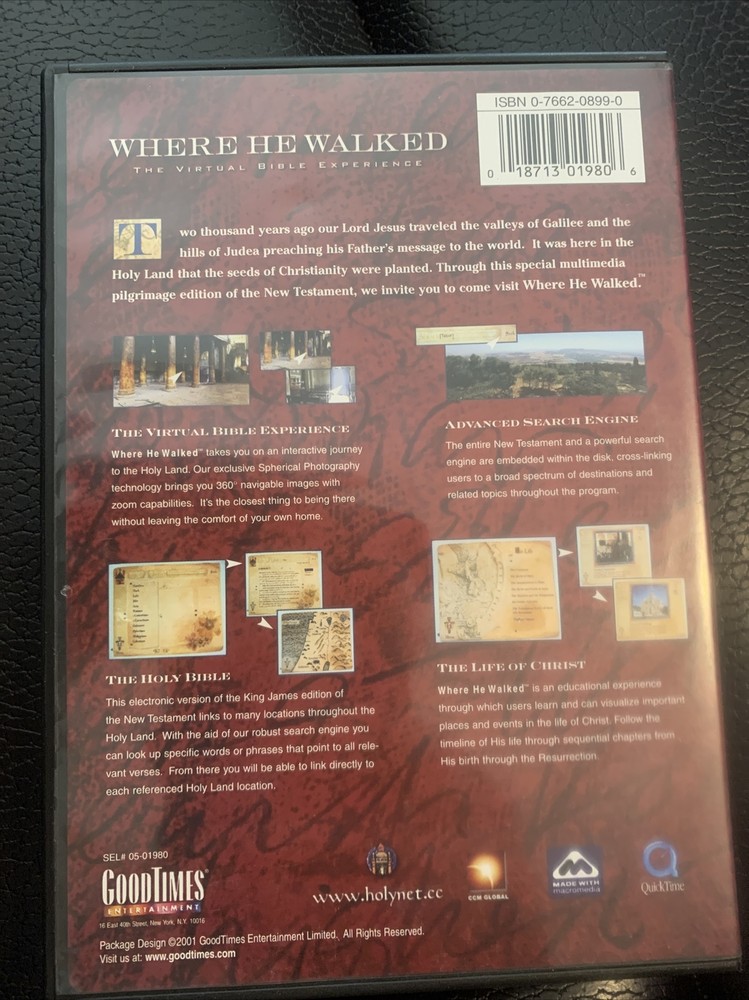 Where He Walked: The Virtual Bible Experience: MAC/PC CD-ROM