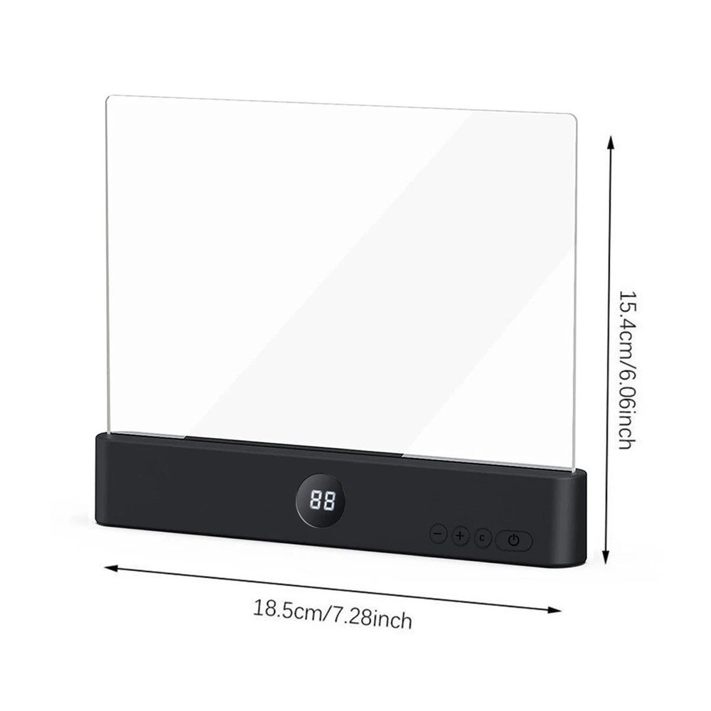 Book Light, Color  LED Battery Flat Reading Light, Clear Panel
