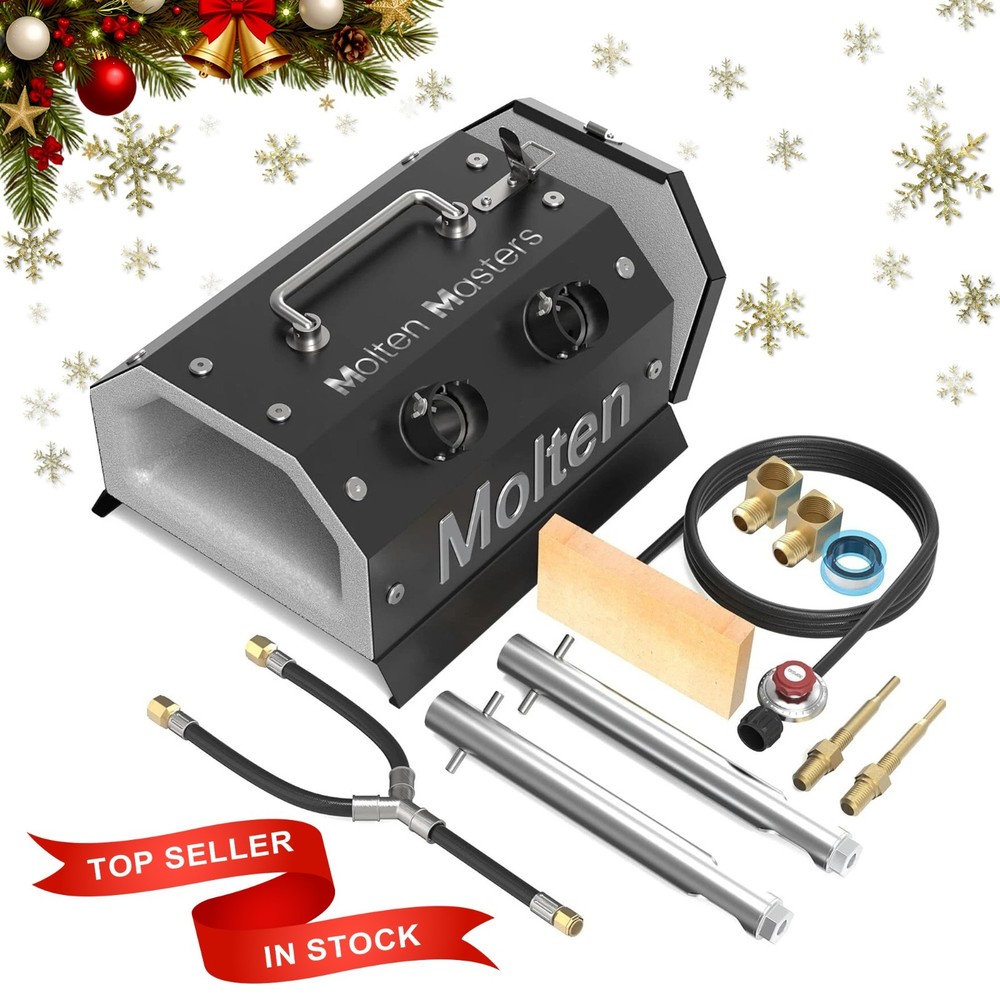 Blacksmith Forge Double Burner Propane Gas Forge for Knife Making Efficient Heat