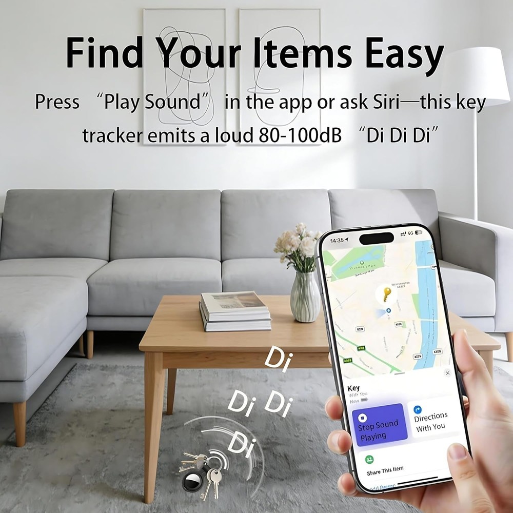 2pc Black+White Tracker Tags Bluetooth Smart Tags Key Finder Tracking for Wallet